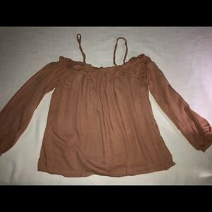 Autumn Colored Off the Shoulder Blouse w/ straps